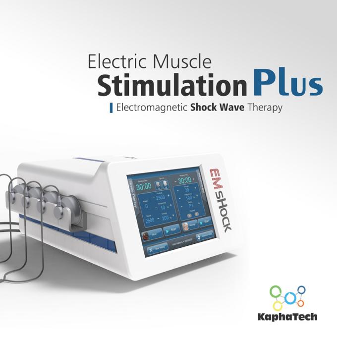 White Electrical Muscle Stimulation Machine Low Intensity Extracorporeal Shockwave  Therapy Type